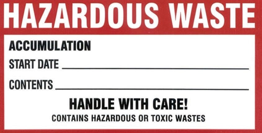 Hazardous waste label